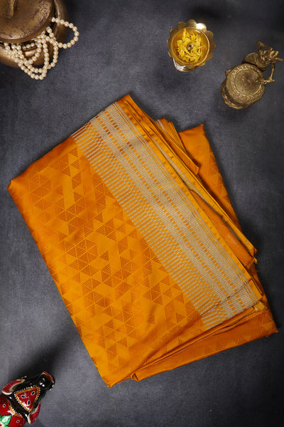 1273926-Palam-Silks-Shop-Online-Bright Orange Semi Tussar Saree