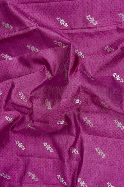 Dusty Purple Semi Tussar Saree
