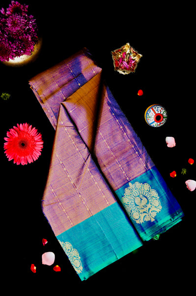 Violet Kanchipuram Silk Saree