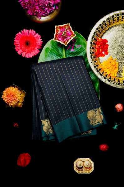 Prestige Blue Kanchipuram Silk Saree