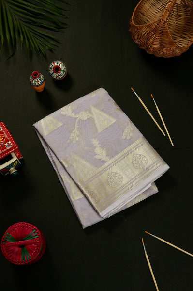 Lilac Semi Silk Cotton Saree