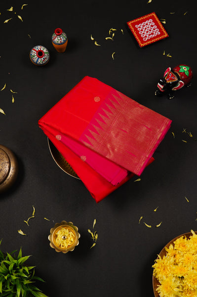 Red Silk Mix saree