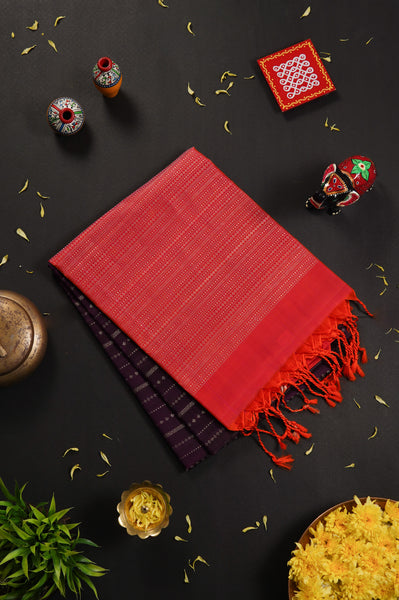 Magenta Purple Soft Silk Saree