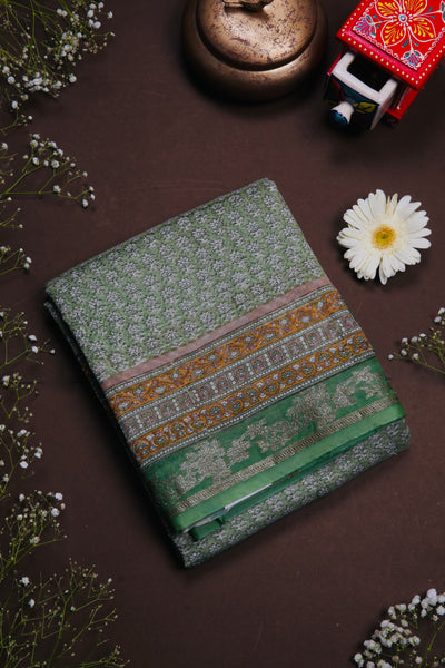 Light Sage Green Chanderi Silk Saree
