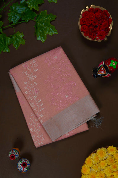 1271475-Palam-Silks-Shop-Online-Soft Blush Pink Semi Tussar Saree