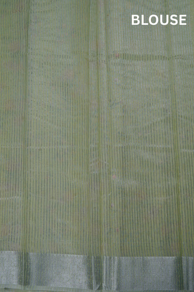 1271487-Palam-Silks-Shop-Online-Pale Lime Yellow Semi Tussar Saree