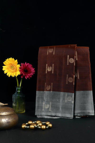 Brown Soft Silk Saree