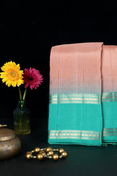 Peach Soft Silk Saree