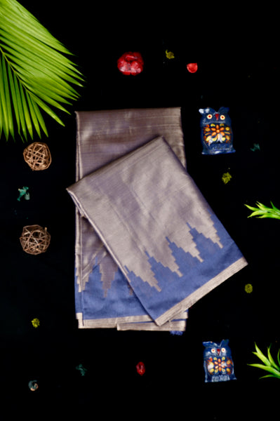 1263897-Palam-Silks-Shop-Online-Fossil Semi Tussar Saree
