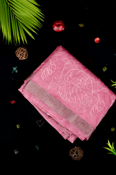 1263955-Palam-Silks-Shop-Online-Cinnamon Satin Semi Tussar Saree