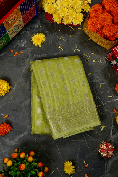 1240475-Palam-Silks-Shop-Online-Murky Green Semi Tussar Saree
