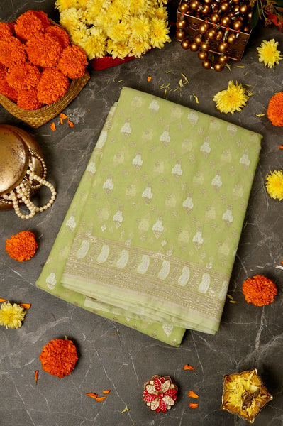 1241289-Palam-Silks-Shop-Online-Pale Green Semi Silk Cotton Saree