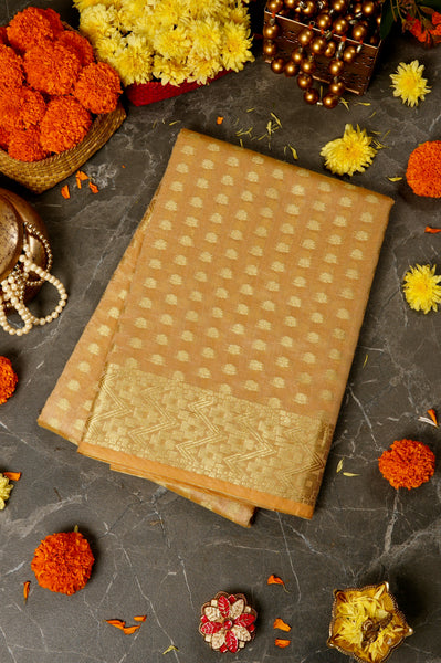 1241333-Palam-Silks-Shop-Online-Fawn Semi Silk Cotton Saree