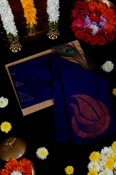 1263317-Palam-Silks-Shop-Online-Dark Navy Blue Kanchipuram Silk Saree