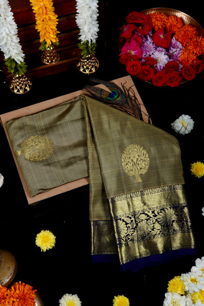 Palam Silks | Traditional Kanchipurams | Lisbon Brown Kanchipuram Silk Saree