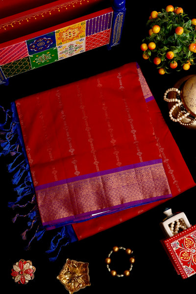 1249267-Palam-Silks-Shop-Online-Bright Red Soft Silk Saree
