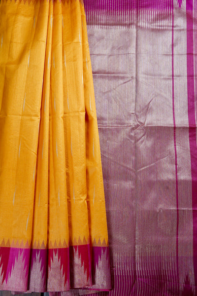 1267275-Palam-Silks-Shop-Online-Golden Yellow Semi Tussar Saree