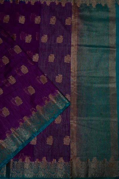 1269617-Palam-Silks-Shop-Online-Deep Purple Semi Linen Saree