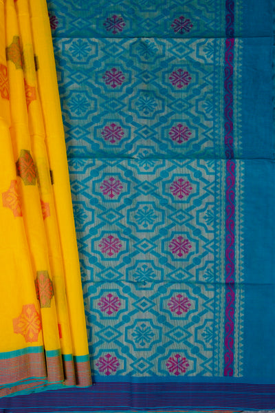 Yellow Cotton Saree