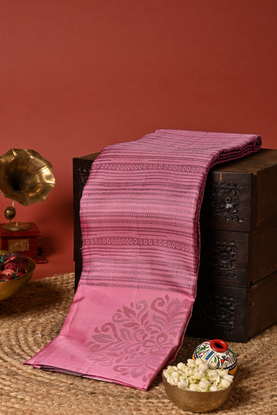 PALAM SILKS-Lemonade Pink Kanchipuram Silk Saree