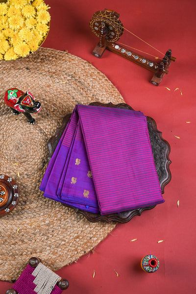 Purple Kanchipuram Silk Saree
