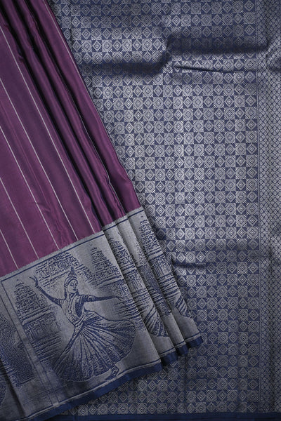 Purple Kanchipuram Silk Saree