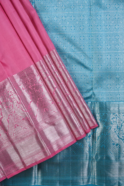 Light Pink Kanchipuram Silk Saree