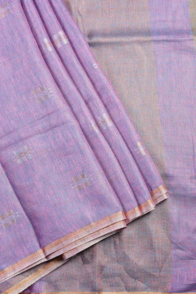 Palam-Silks-Purple Linen Saree
