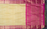 Cream Pure Kanchipuram Silk Saree