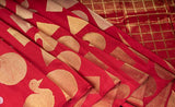 Borderless Red Kanchipuram Silk Saree