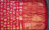 Borderless Red Kanchipuram Silk Saree