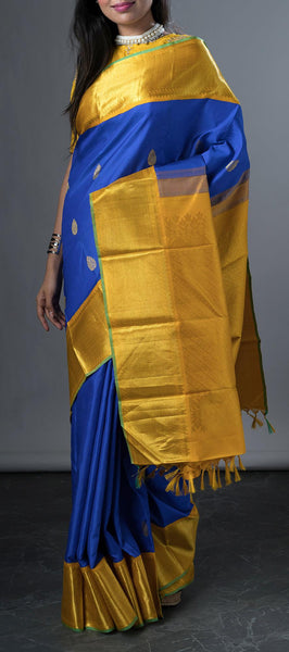 Royal Blue Kanchipuram Traditional Silk Saree