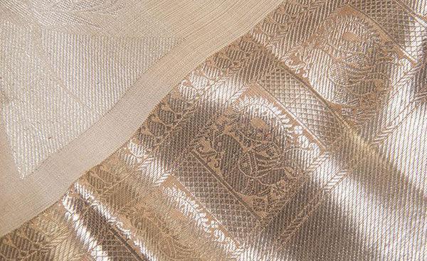 Renaissance Series - Cream Exckusive Kanchipuram Silk Saree