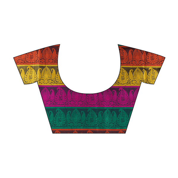 Multicoloured Thread Blouse Material