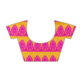 Mustard Thread Jacquard Blouse Material