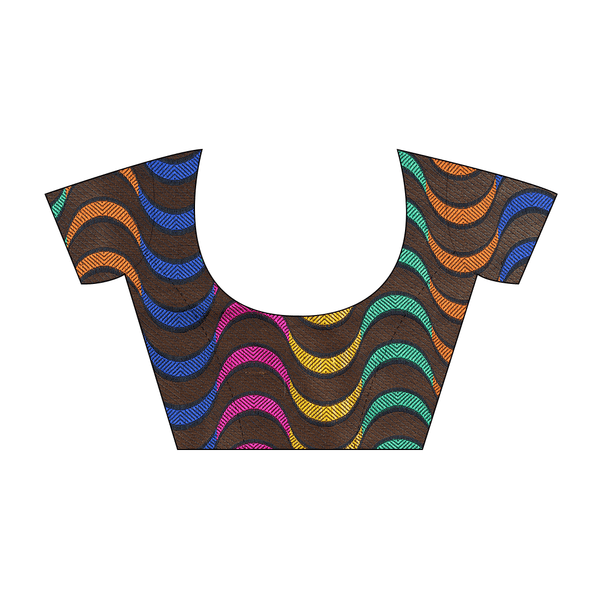 Multicoloured Thread Blouse Material