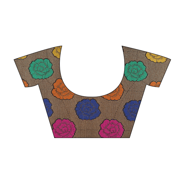 Multicoloured Thread Blouse Material