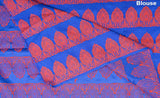 Navy Blue Thread Jacquard Blouse Material