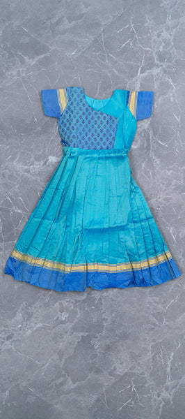 Sky Blue Kids Gown in Silk