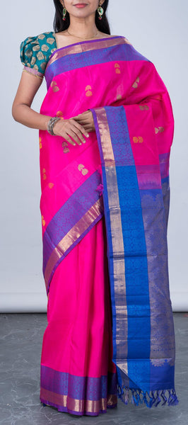 Rani Pink Kanchipuram Silk Saree