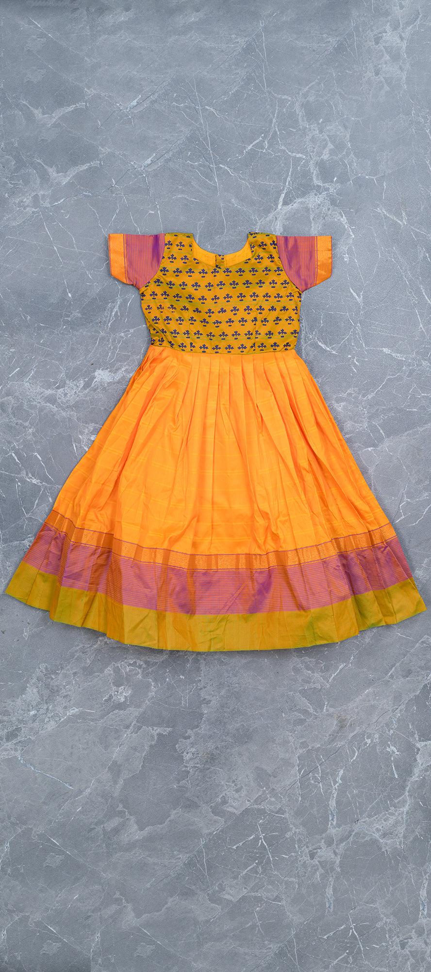 Buy Luxury Pattu Frock for Baby Girl | Kids Silk Dress in Kanchipuram pattu  – SANTHITHAM SILKS PRIVATE LIMITED