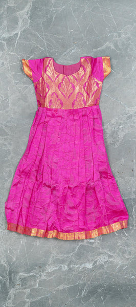 Rani Pink Silk Cotton Kids Gown