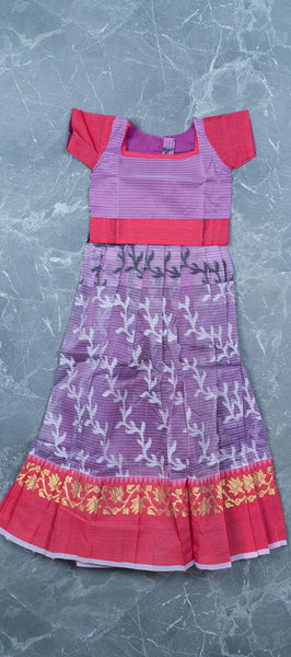 Lavendar Kids Cotton Paavadai ( 4-5 YEARS )