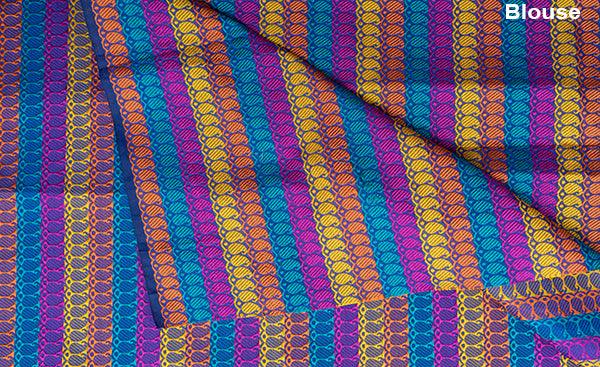 Multicoloured Thread Jacquard Blouse Material