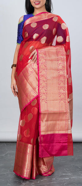 Pink Semi Kora Saree
