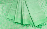 Lumiere Collection - Mint Green Bridal Kanchipuram Silk Saree