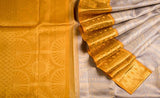 Grey Folklore Handloom Silk Saree