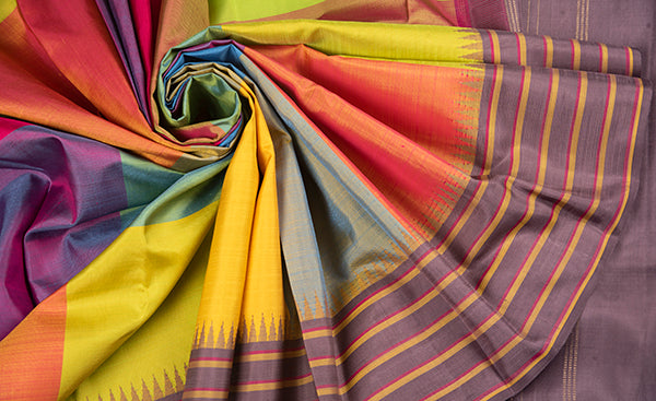 Multi-coloured Silk Saree