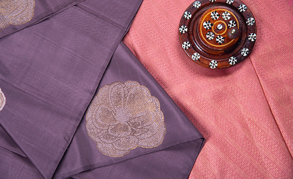 Mauve Kanchipuram Silk Saree