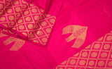 Hot Pink Pure Kanchipuram Handloom Silk Saree